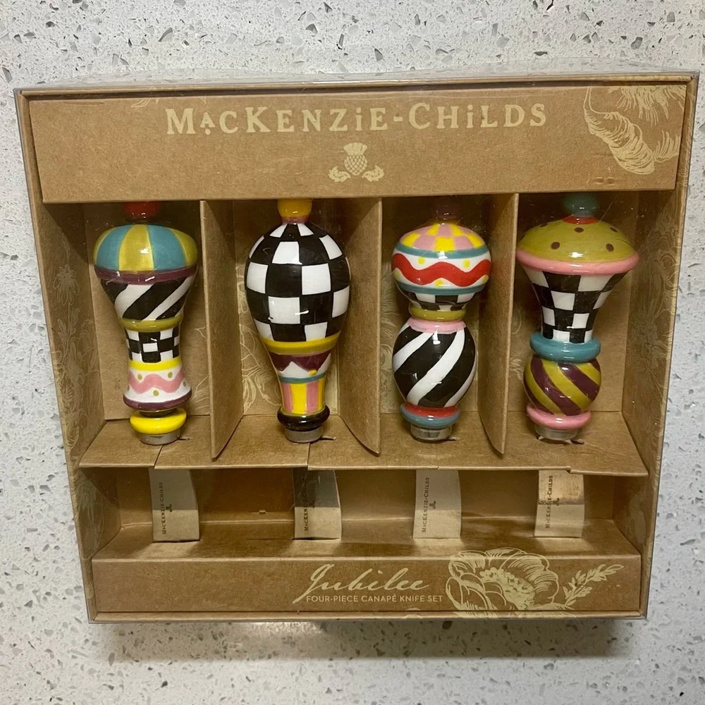 MacKenzie-Childs Jubilee Canape Knives - Set of 4 - Picture 5 of 5